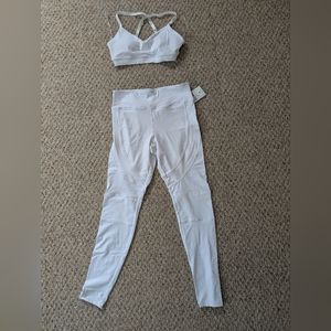 Forever 21 White Sports Bra and Leggings Set
